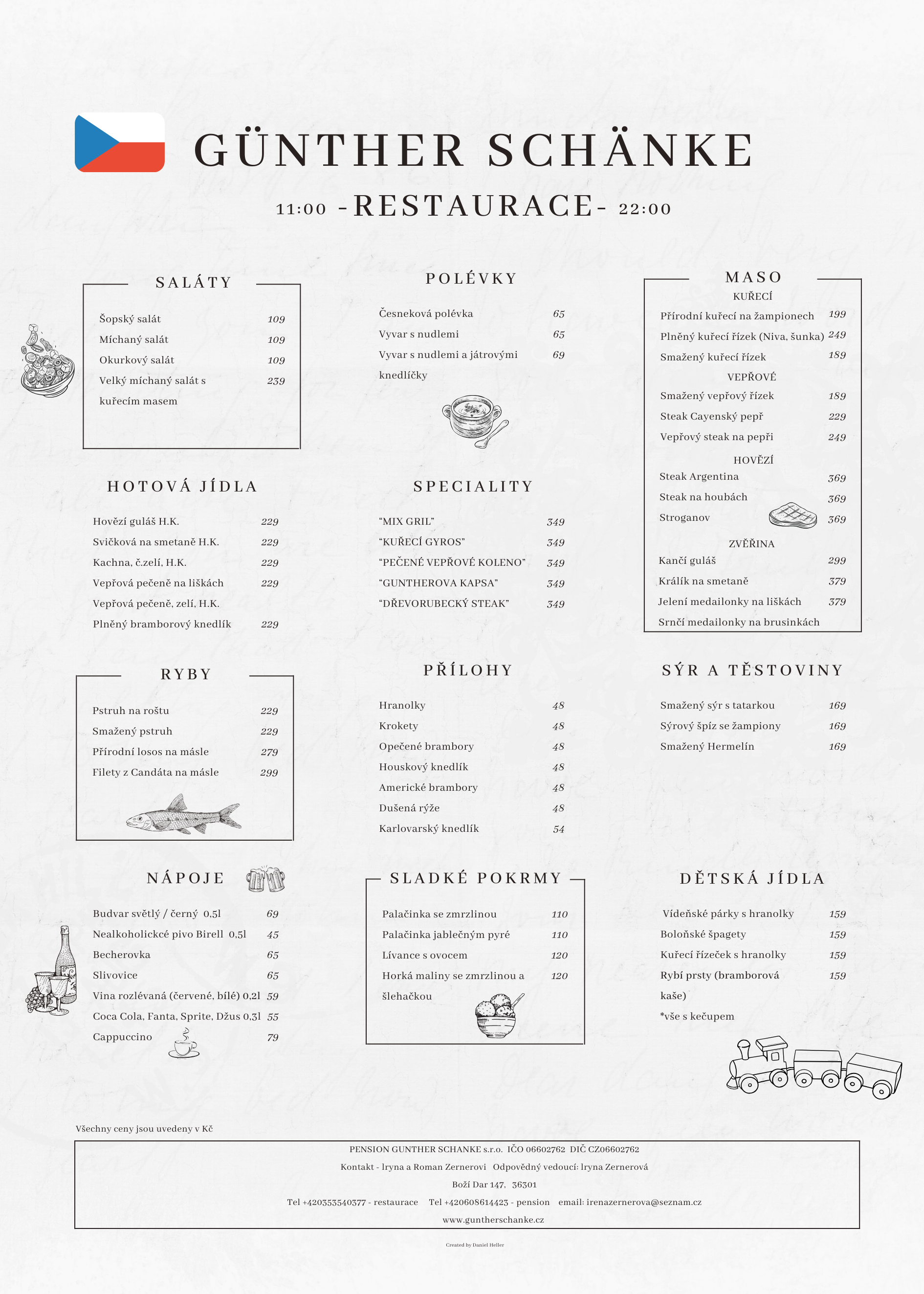 Gunther Schanke Menu Czech